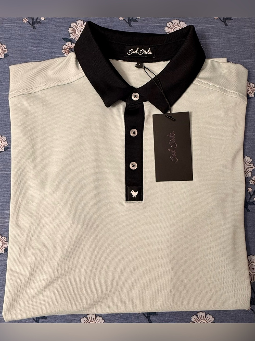 Bad Birdie Pique Golf Polo – Men’s Size L – Mint – NWT